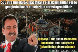 Zincirler Kırılsın Ayasofya Camii Olarak Açılsın