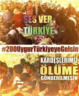 200 UYGUR TÜRK'Ü TÜRKİYE'YE GETİRİLSİN