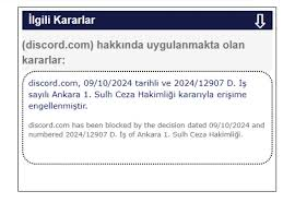 discord erişim engeli kalksın